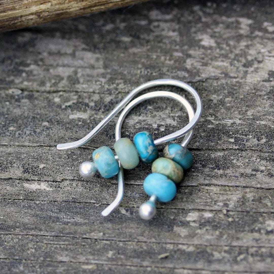 Susan - Retro Turquoise Blue Earrings