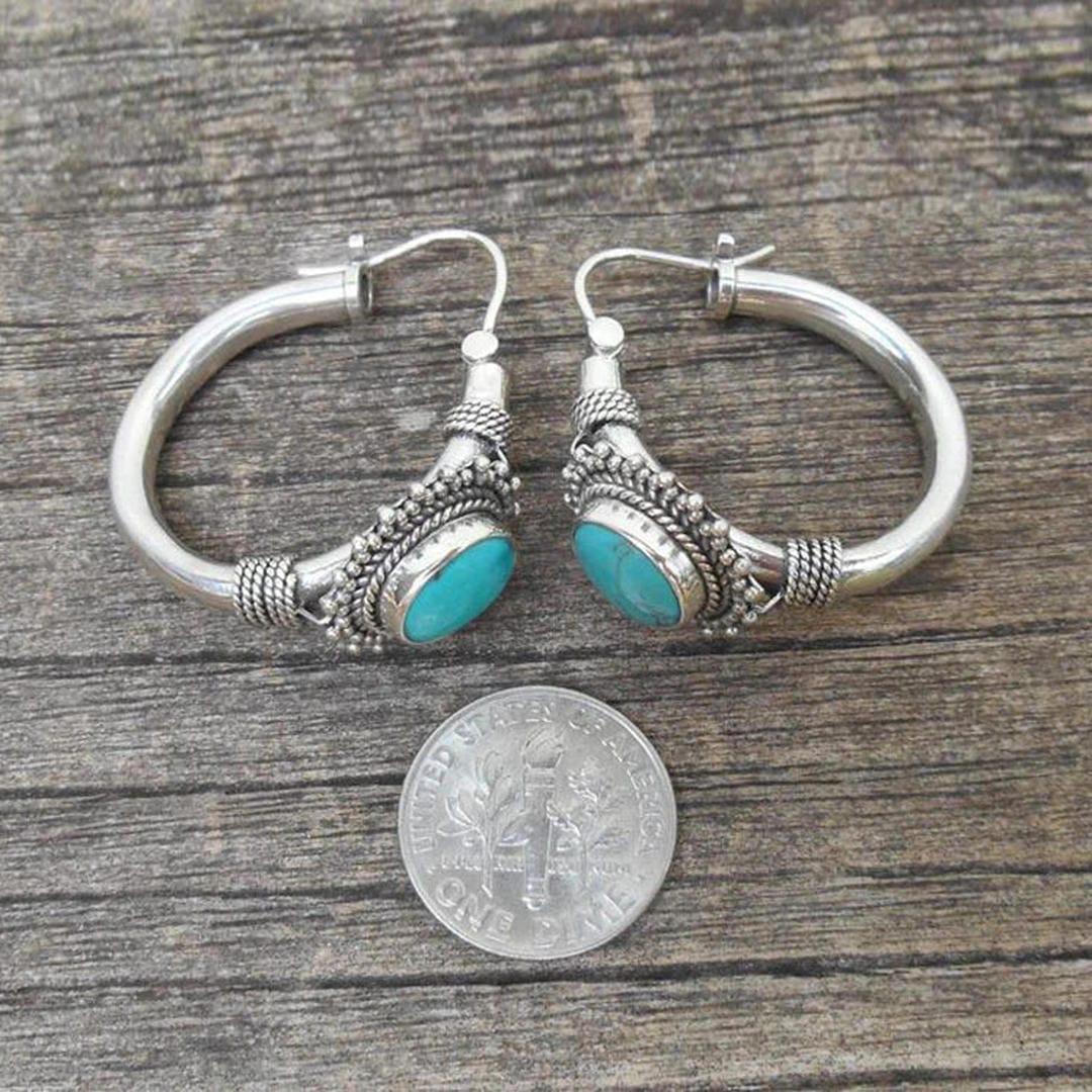 Joy - Vintage Turquoise Blue Earrings