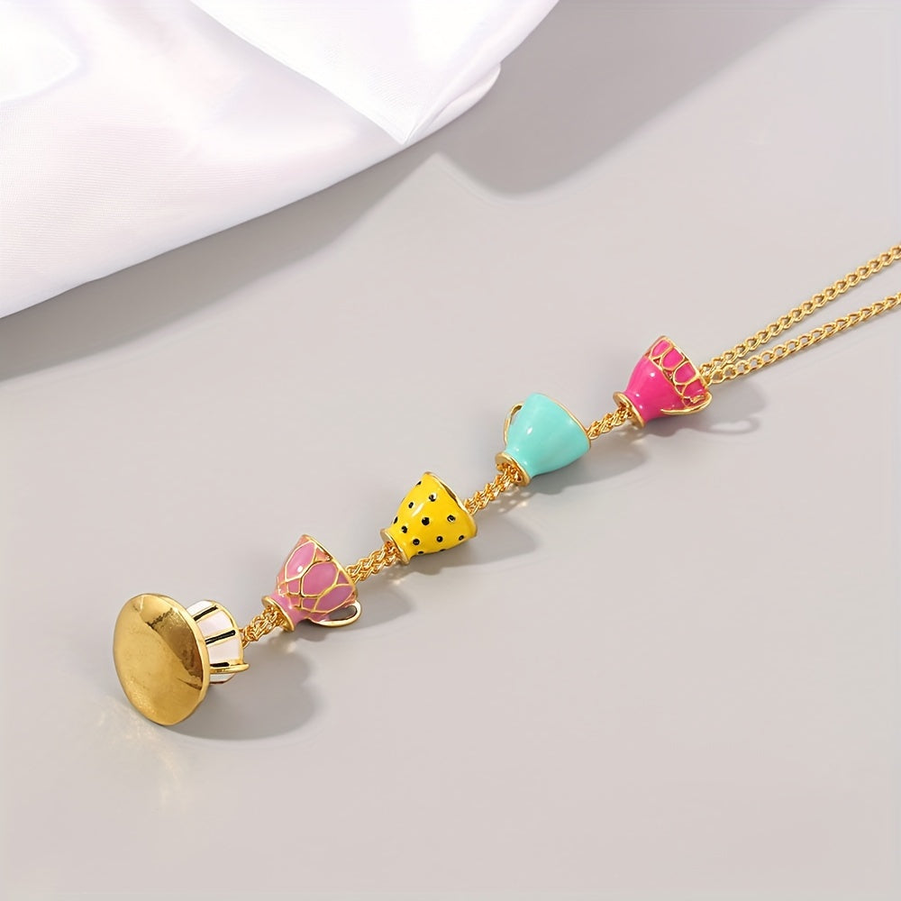 Penny - Garden Teacup Charm Necklace