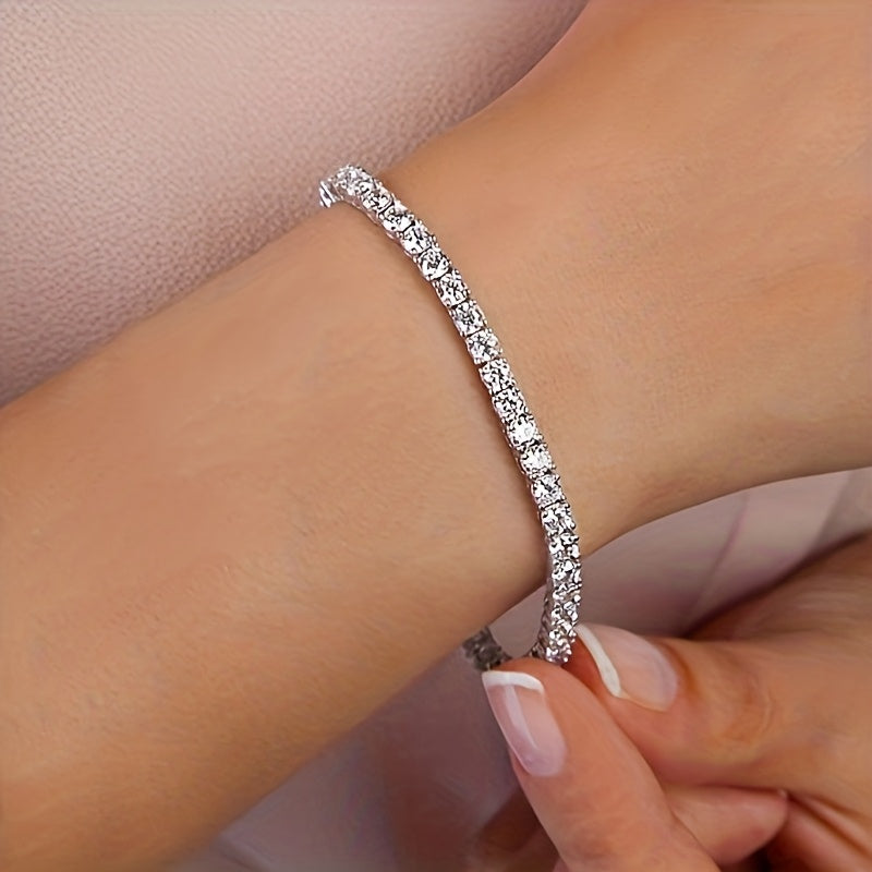 Holly - Silver Tennis Bracelet