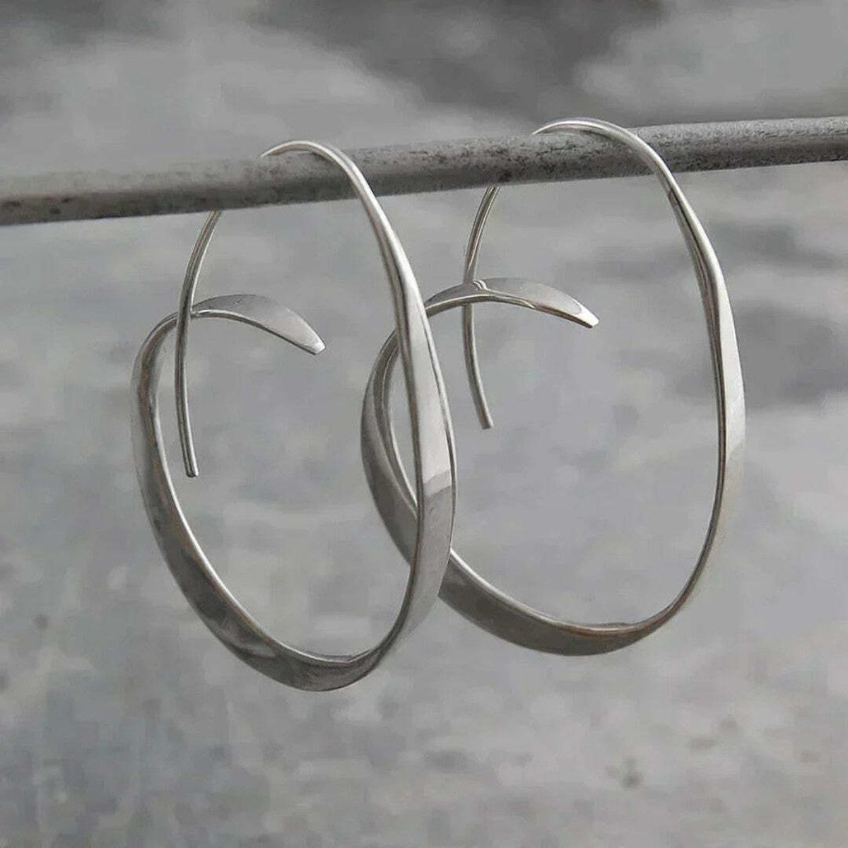 Esther - Open Spiral Drop Earrings