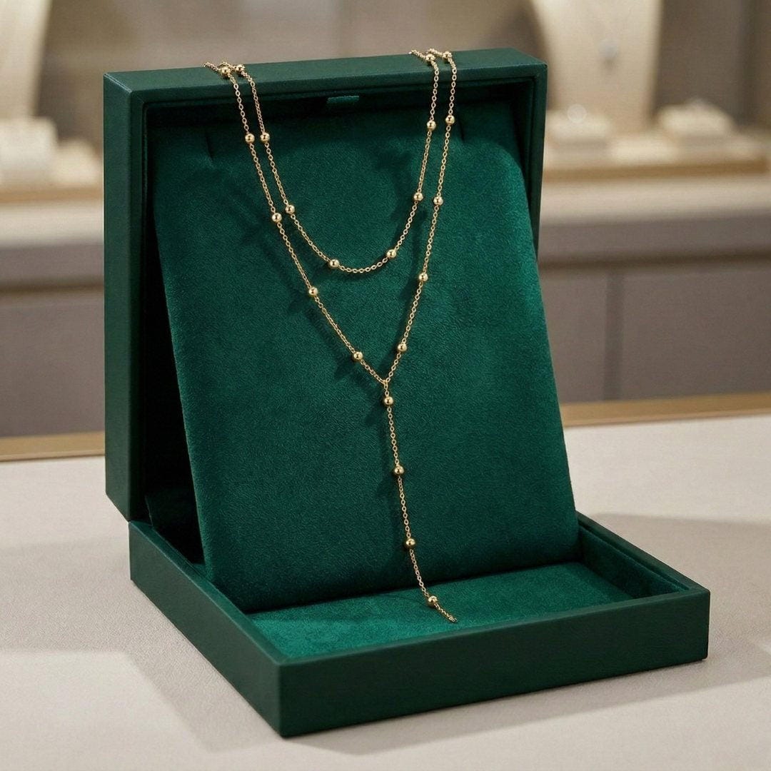 Eugenia - Layered Y Drop Necklace