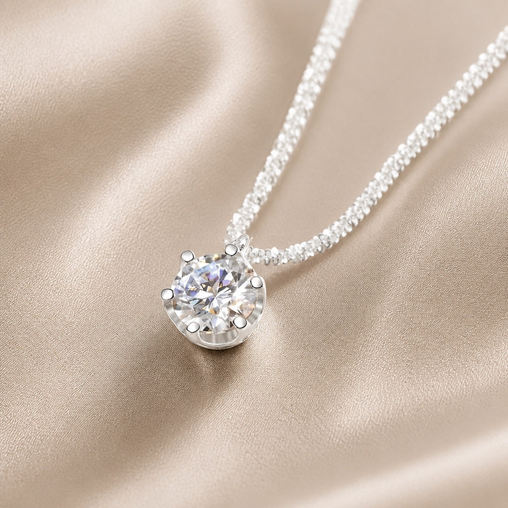 Josie - Round Sparkle Pendant Necklace