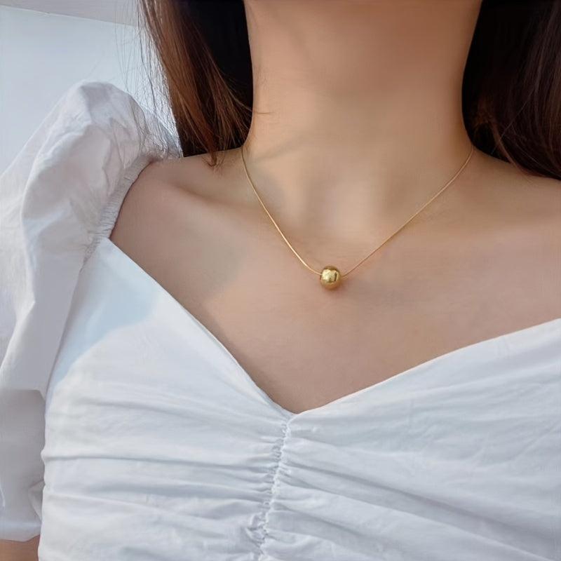 Ethel - Bead Ball Pendant Necklace