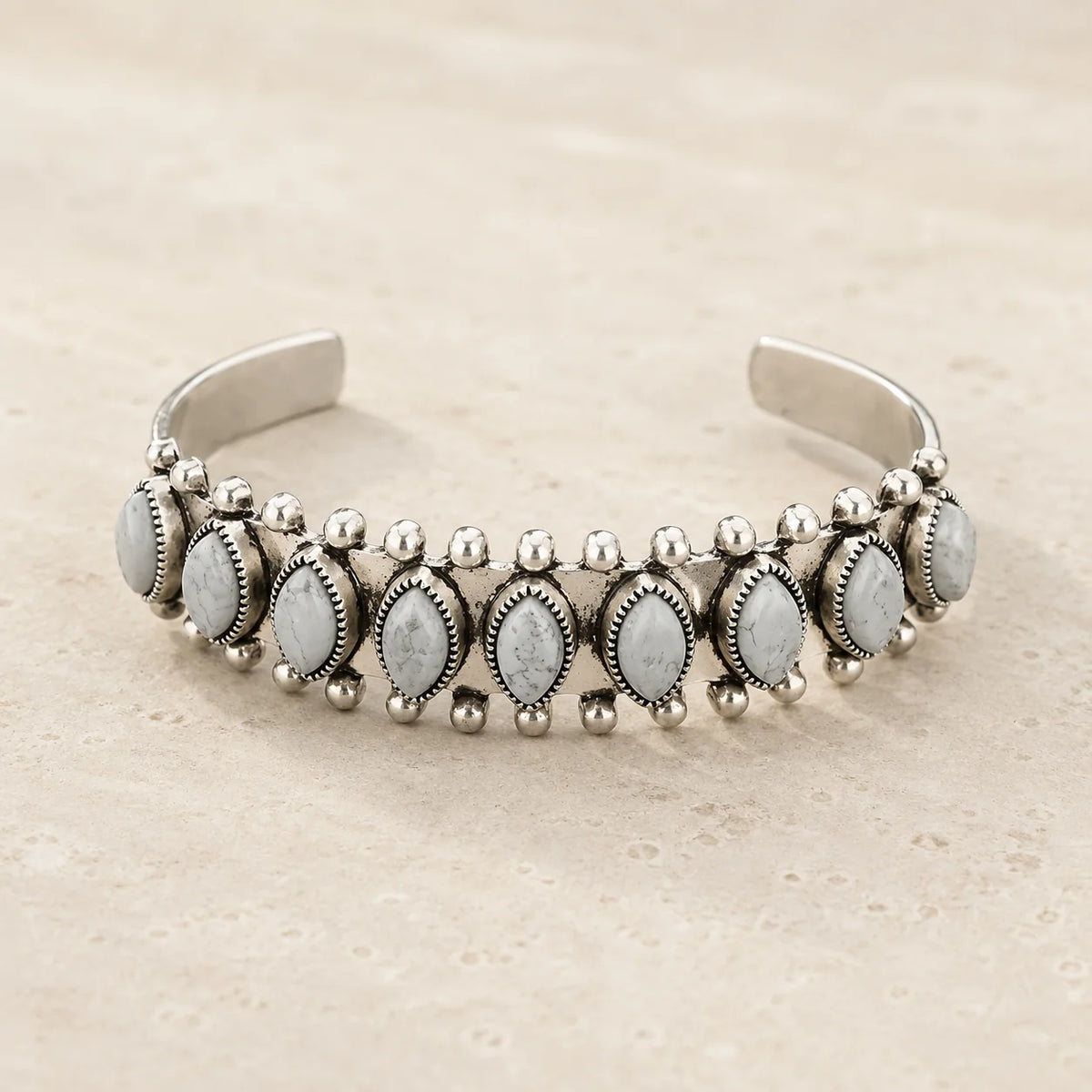 Philippa - Turquoise Blue Stone Stretch Bracelet