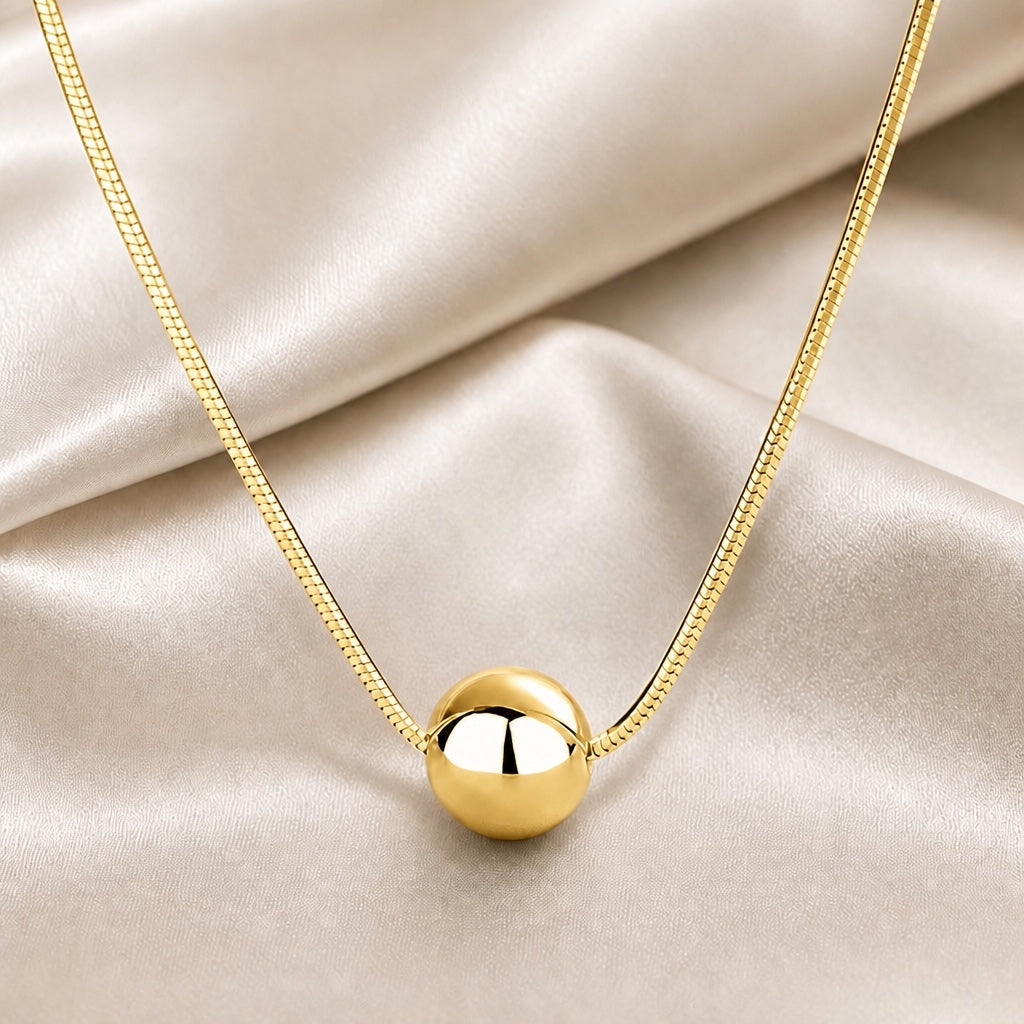 Ethel - Bead Ball Pendant Necklace