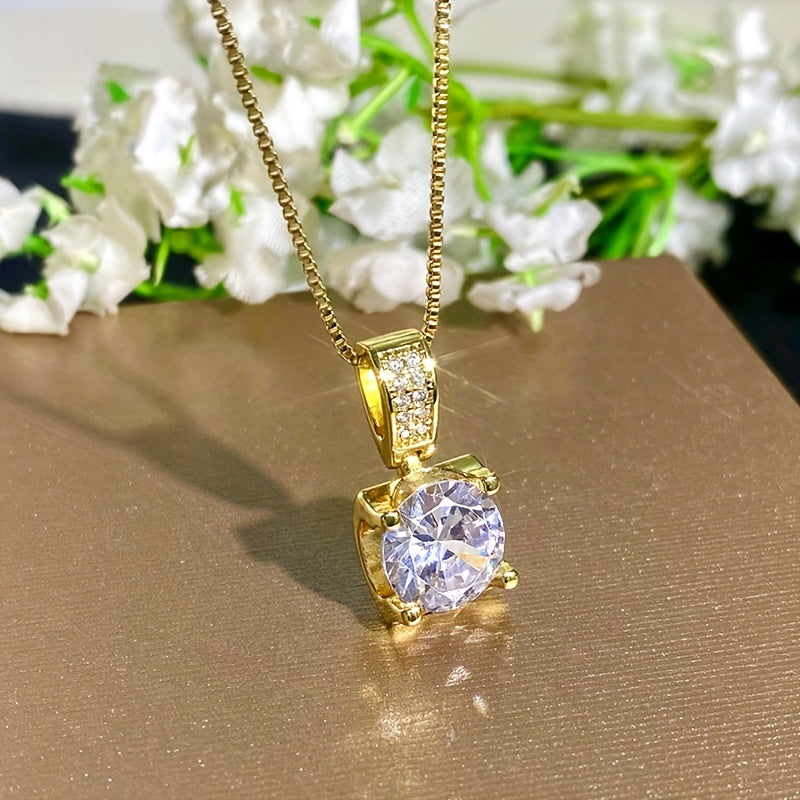 Gabrielle - Cushion Stone Pendant Necklace