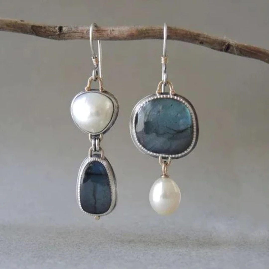 Jacqueline - Blue Stone Drop Earrings