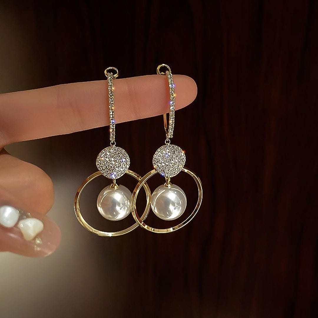 Virginia - Pearl Style Ball Earrings