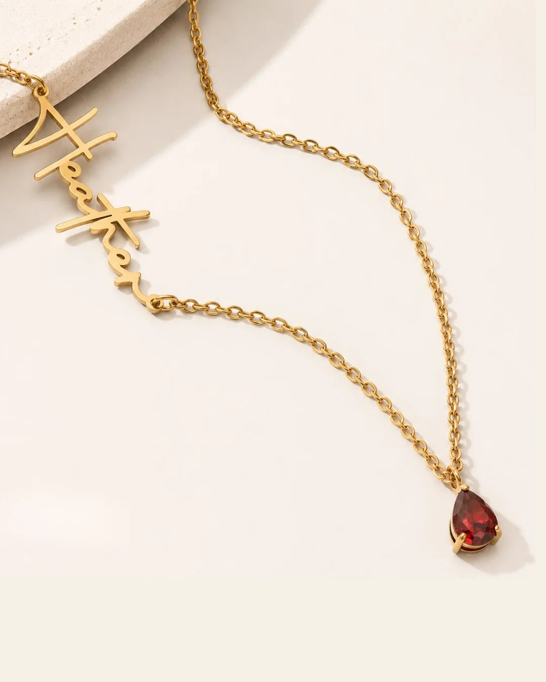 Mia - Name Necklace with Birthstone