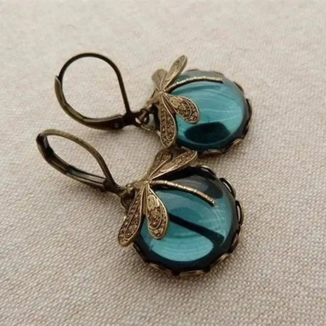 Eileen - Gold Dragonfly Earrings