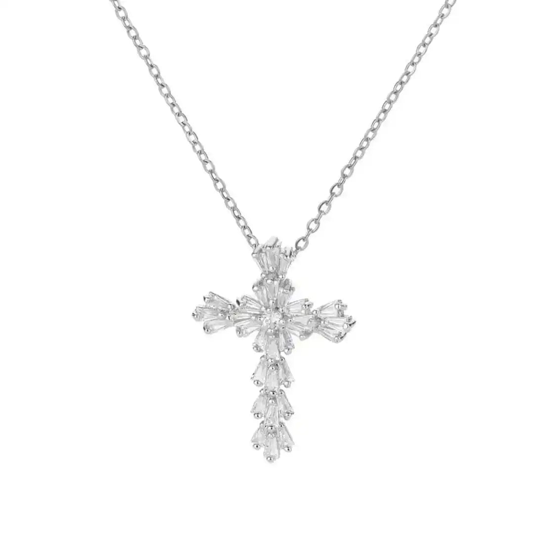 Alma - Sparkling Cross Pendant Necklace