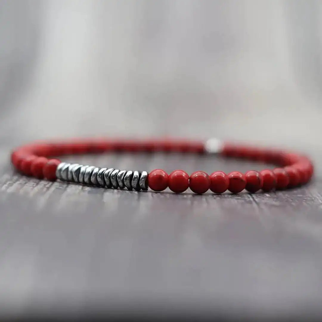 Sonia - Slim Stone Bead Stretch Bracelet