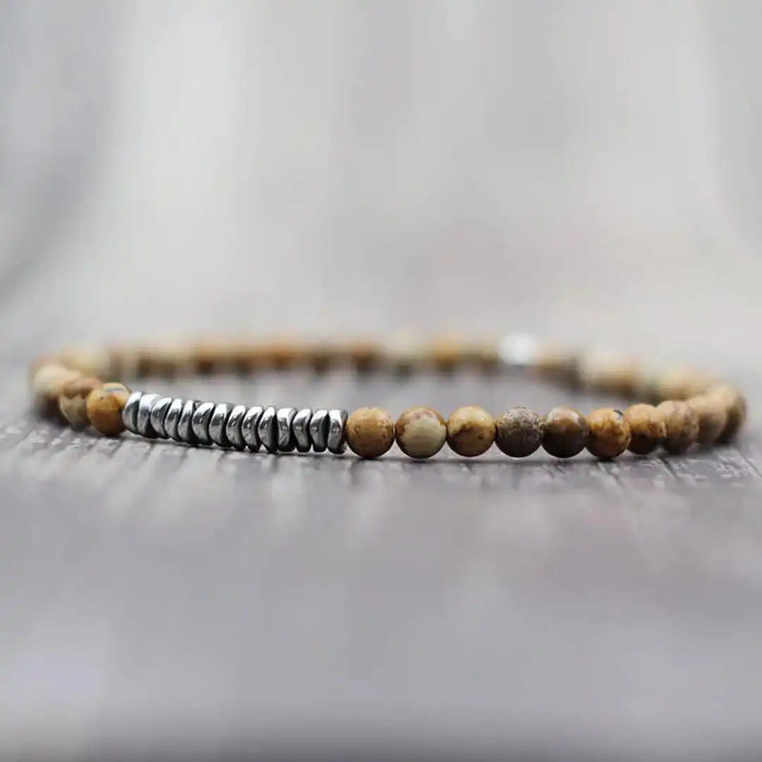 Sonia - Slim Stone Bead Stretch Bracelet