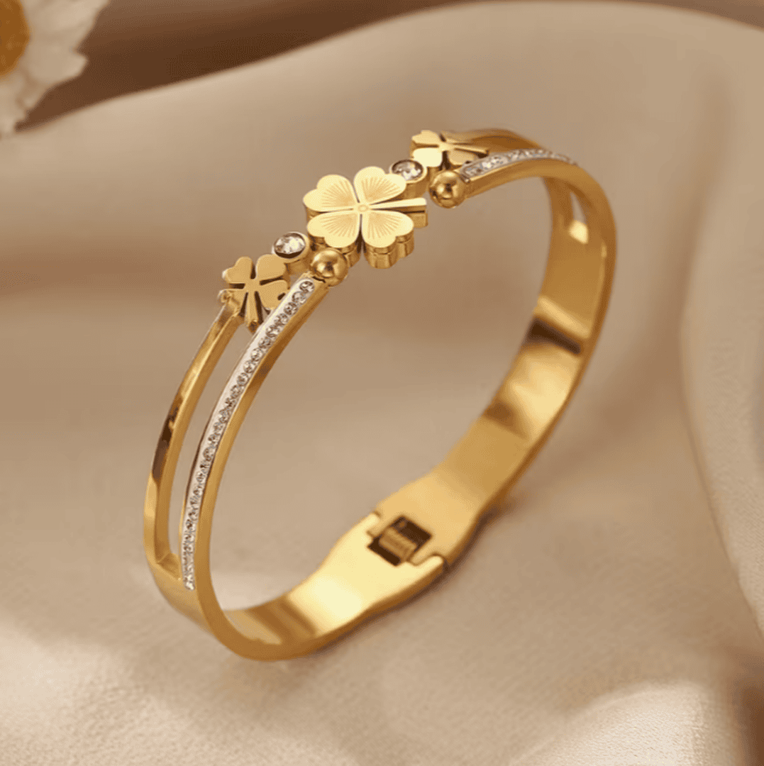Dana - Flower Bangle Bracelet