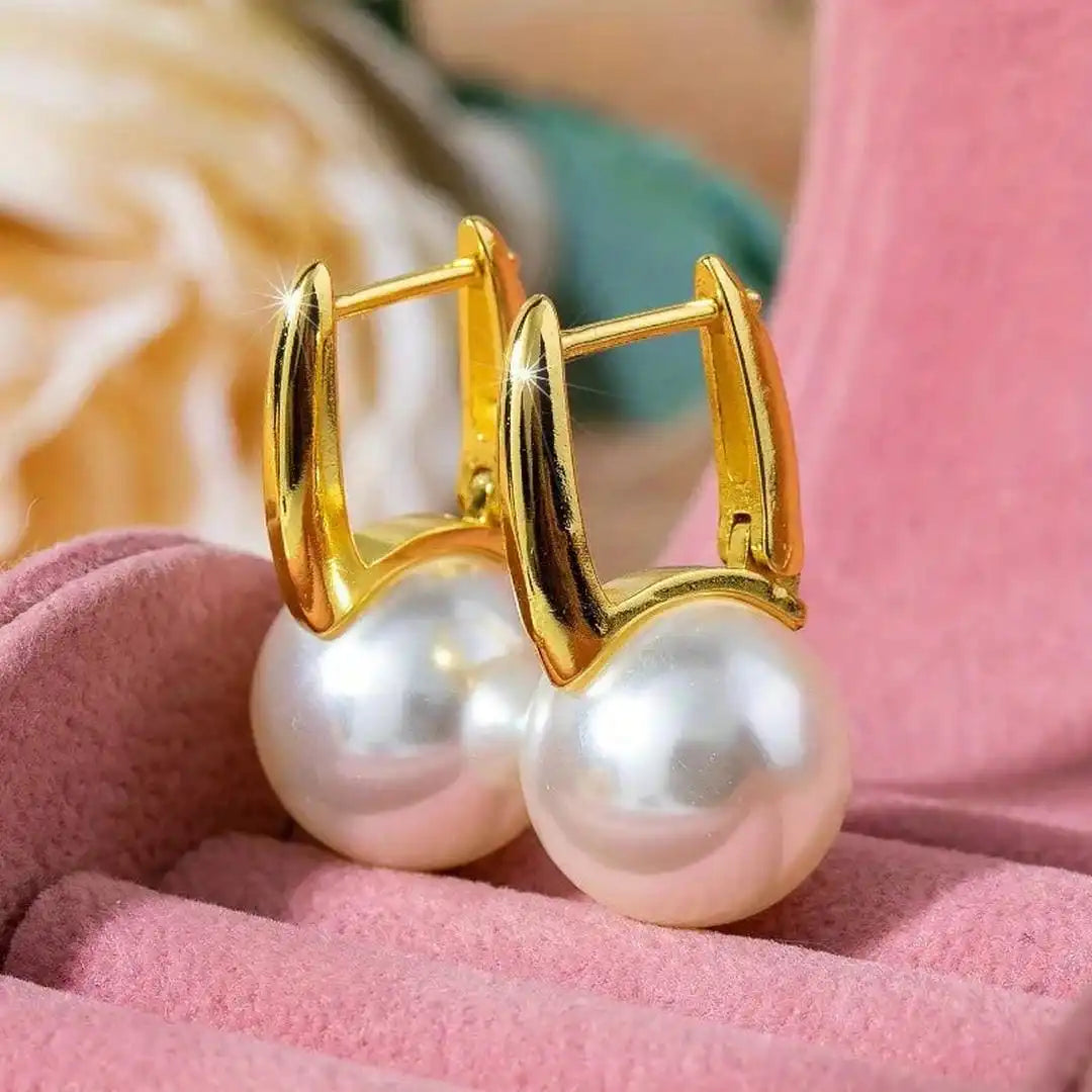 Sarah - Faux Pearl Drop Earrings
