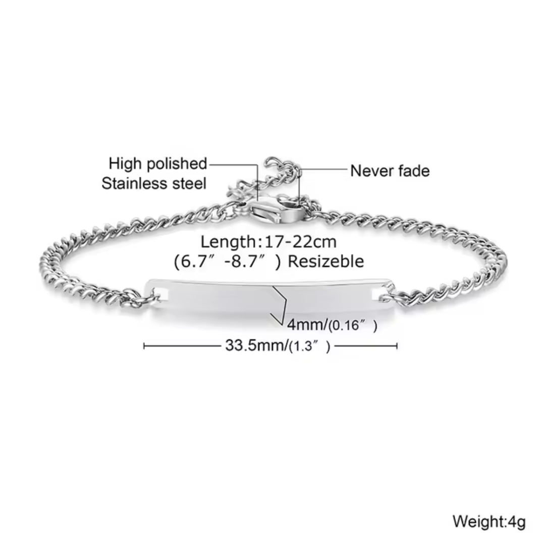 Marie - Engraved Couple Bracelet Set