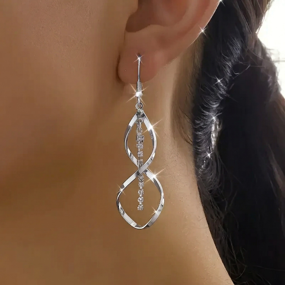 Daria - Gold Spiral Drop Earrings
