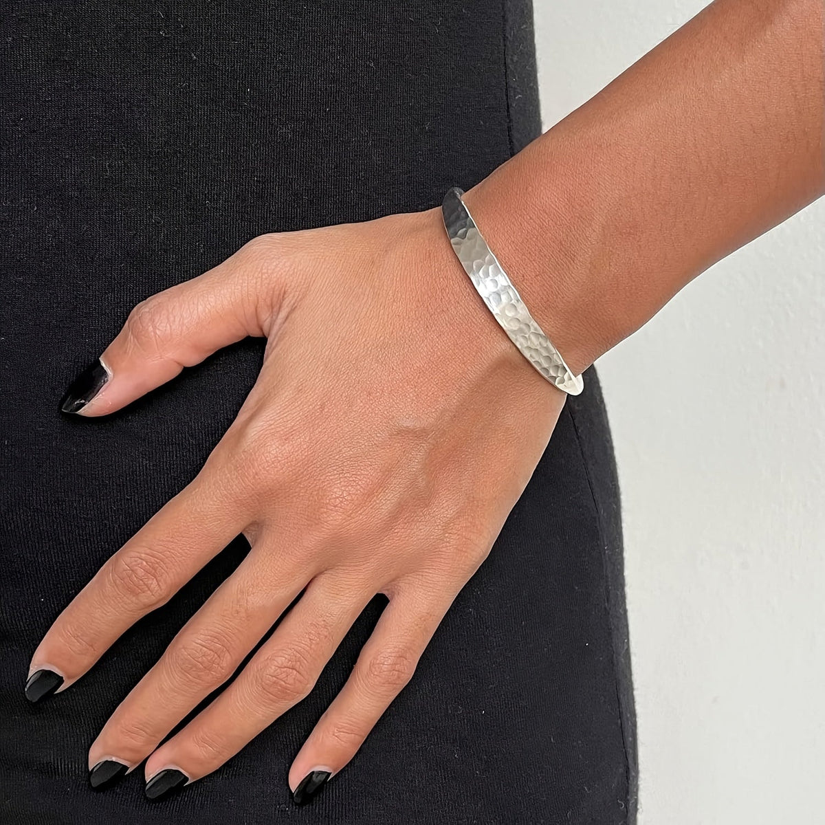 Nadine - Hammered Open Cuff Bracelet