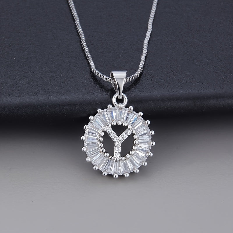 Joyce - Round Initial Pendant Necklace