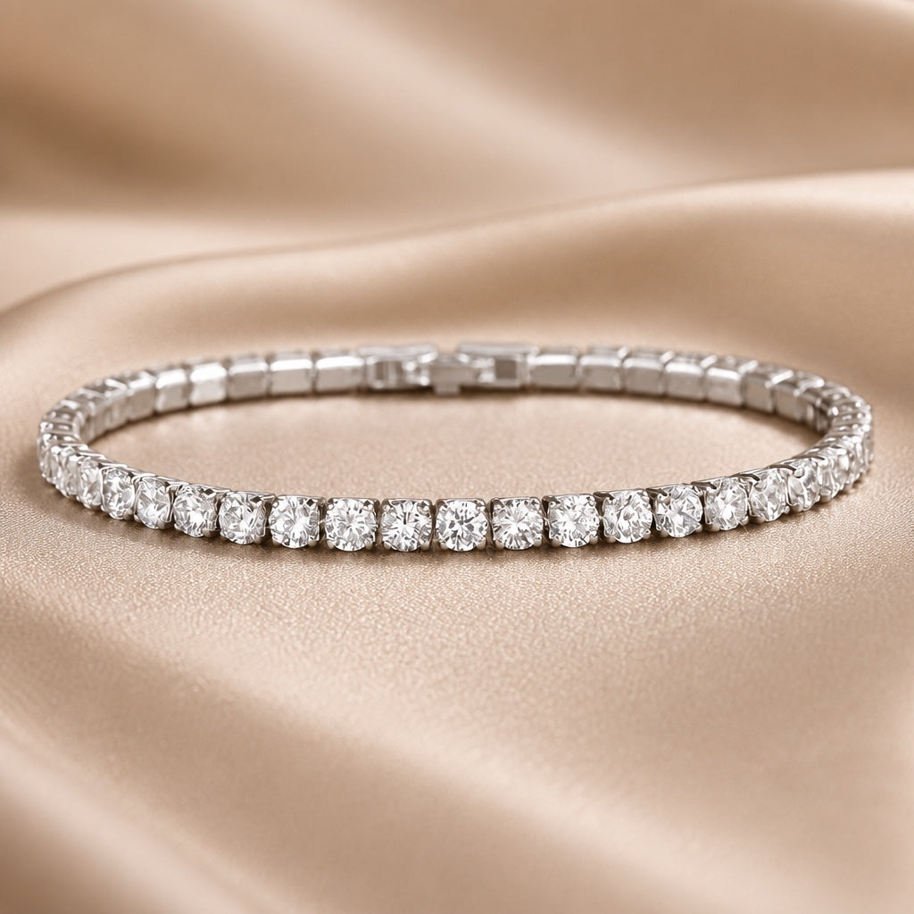Holly - Silver Tennis Bracelet