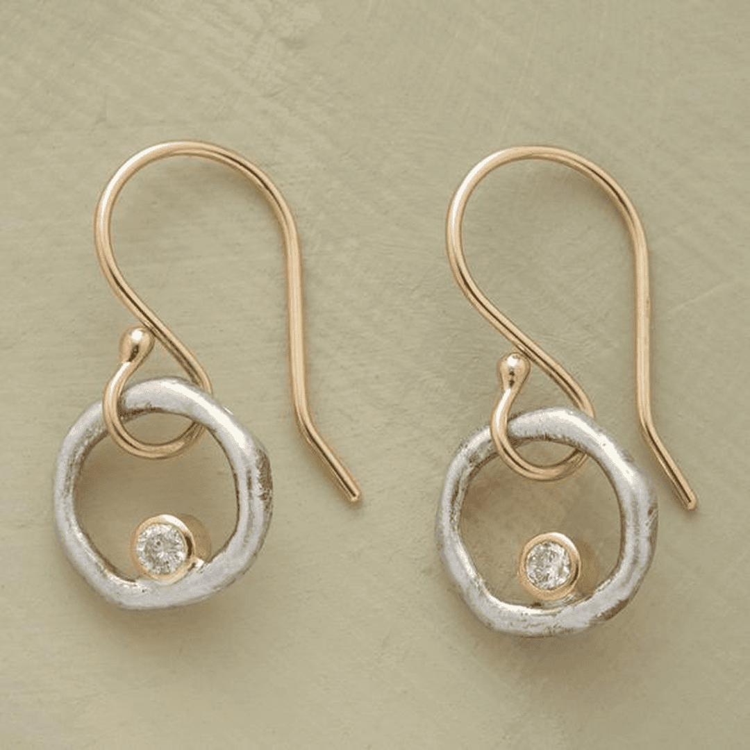 Maureen - Retro Two-Tone Earrings