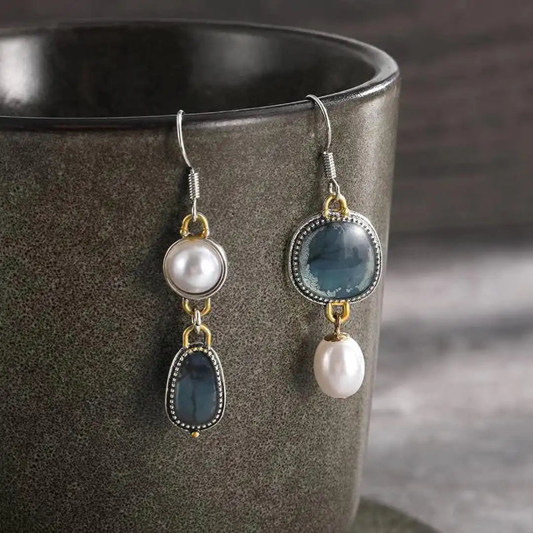 Jacqueline - Blue Stone Drop Earrings