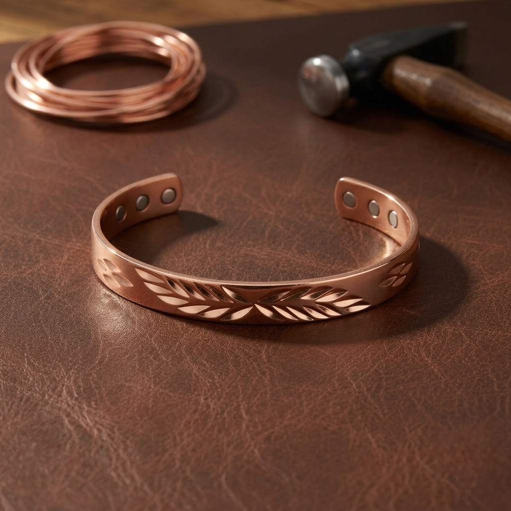 Suzanne - Leaf Cutout Cuff Bracelet