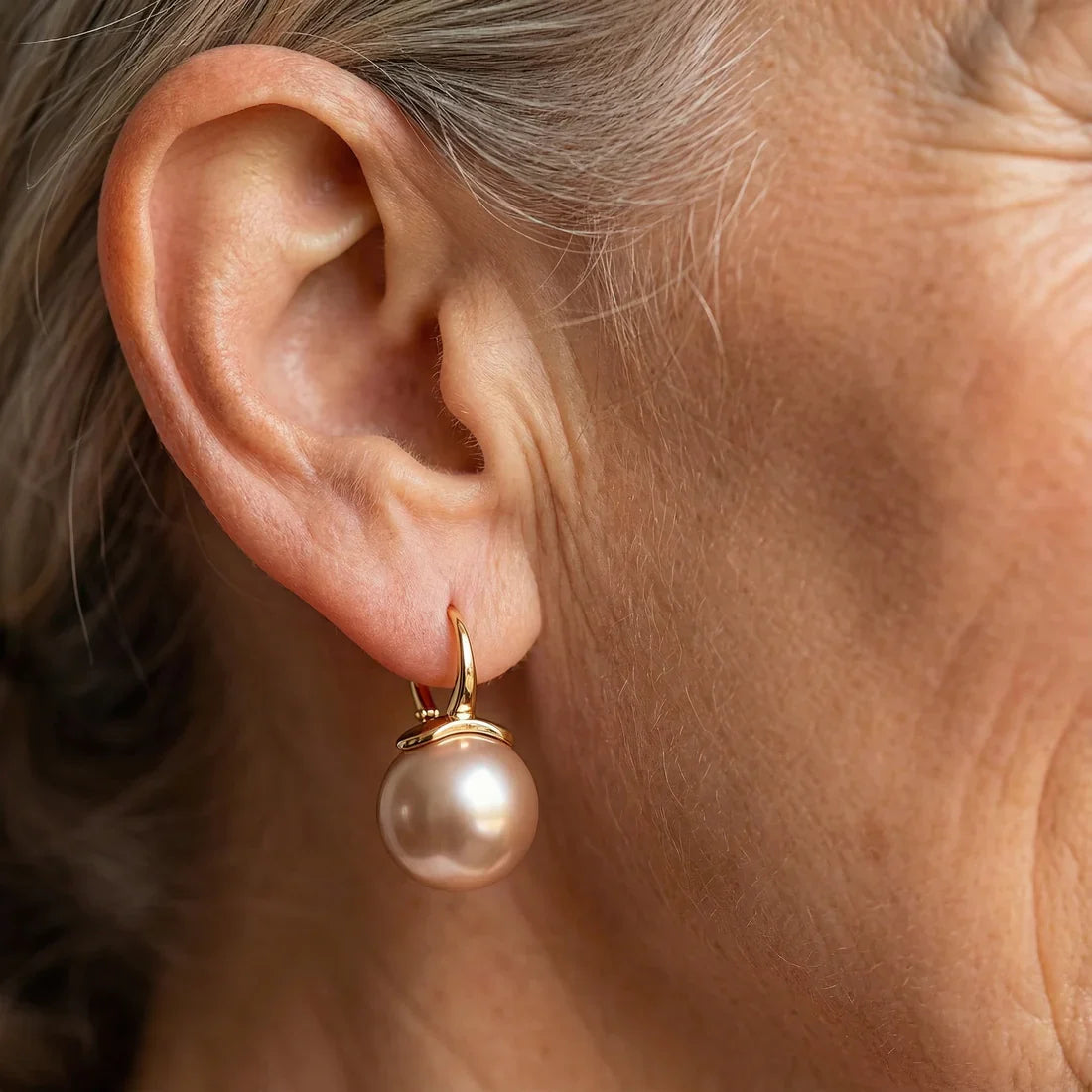 Jean - Faux Pearl Hook Earrings