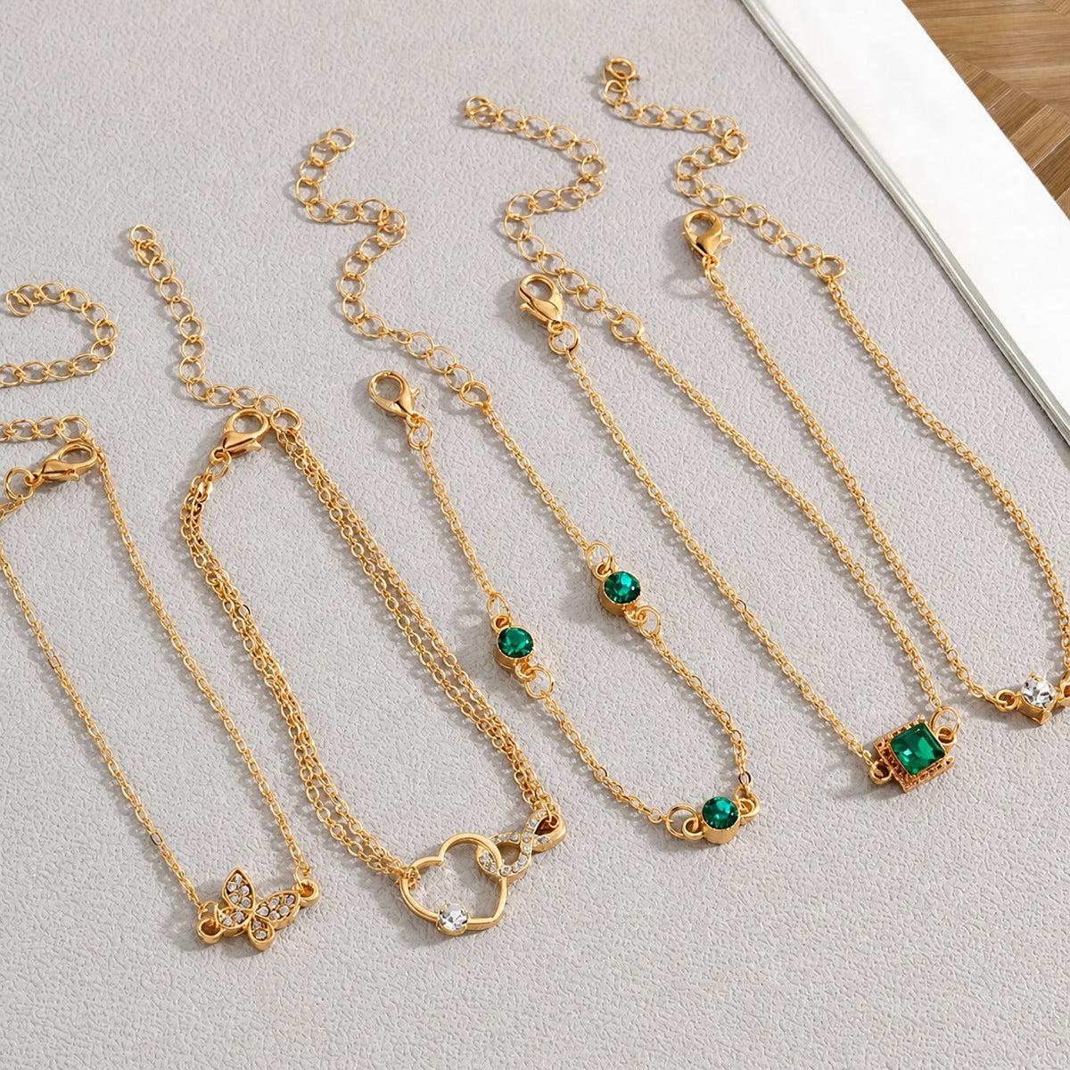 Roxanne - Five Piece Charm Bracelet Set
