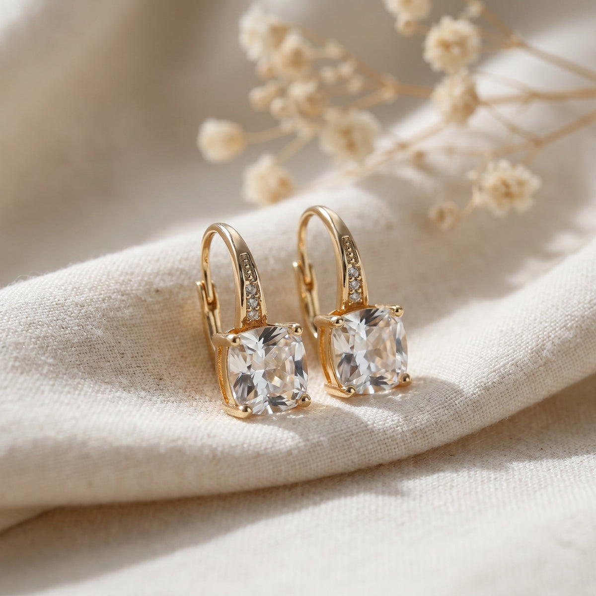 Yolanda - Colored Stone Hoop Earrings