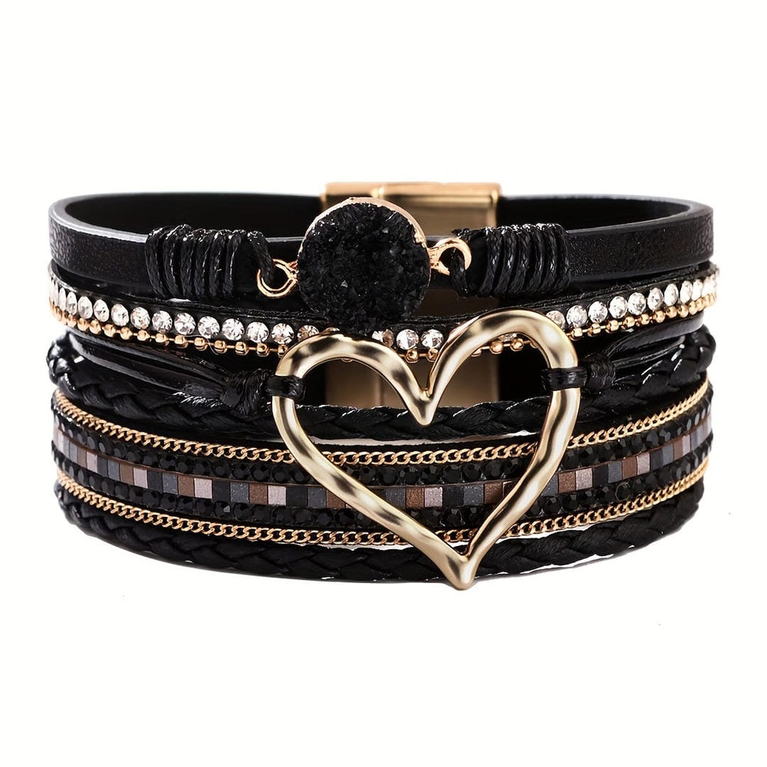 Marilyn - Layered Cord Heart Bracelet