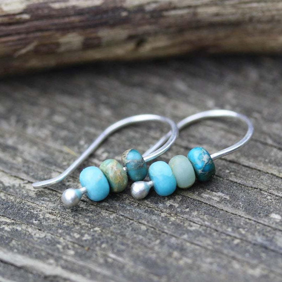 Susan - Retro Turquoise Blue Earrings