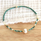 Leila - Teal Seed Bead Bracelet