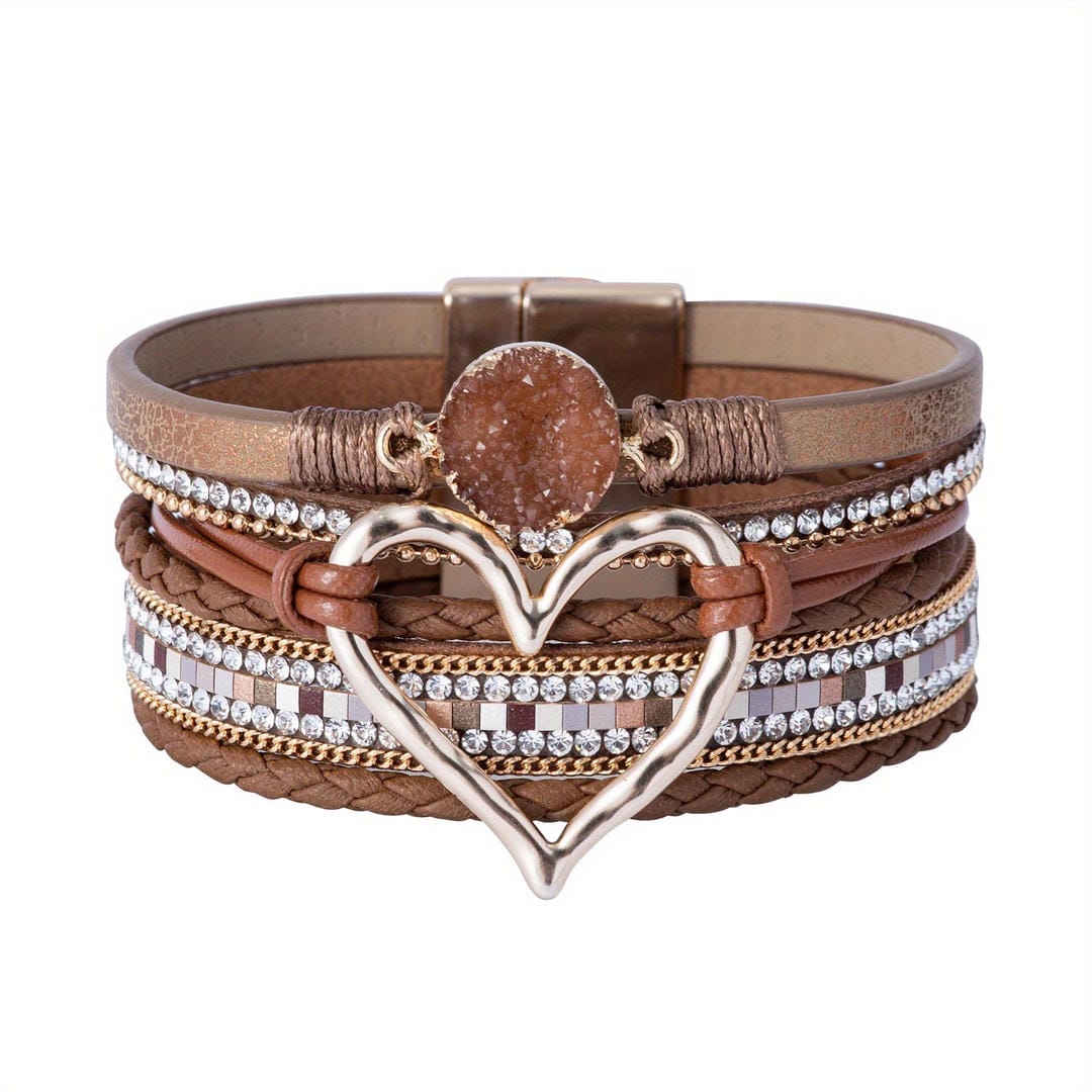 Marilyn - Layered Cord Heart Bracelet
