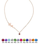 Mia - Name Necklace with Birthstone