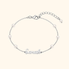 Maggie - Name Bracelet with Pearl Style Beads