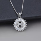 Joyce - Round Initial Pendant Necklace