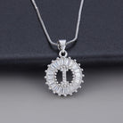 Joyce - Round Initial Pendant Necklace