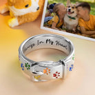 Belle - Always in My Heart Paw Print Ring