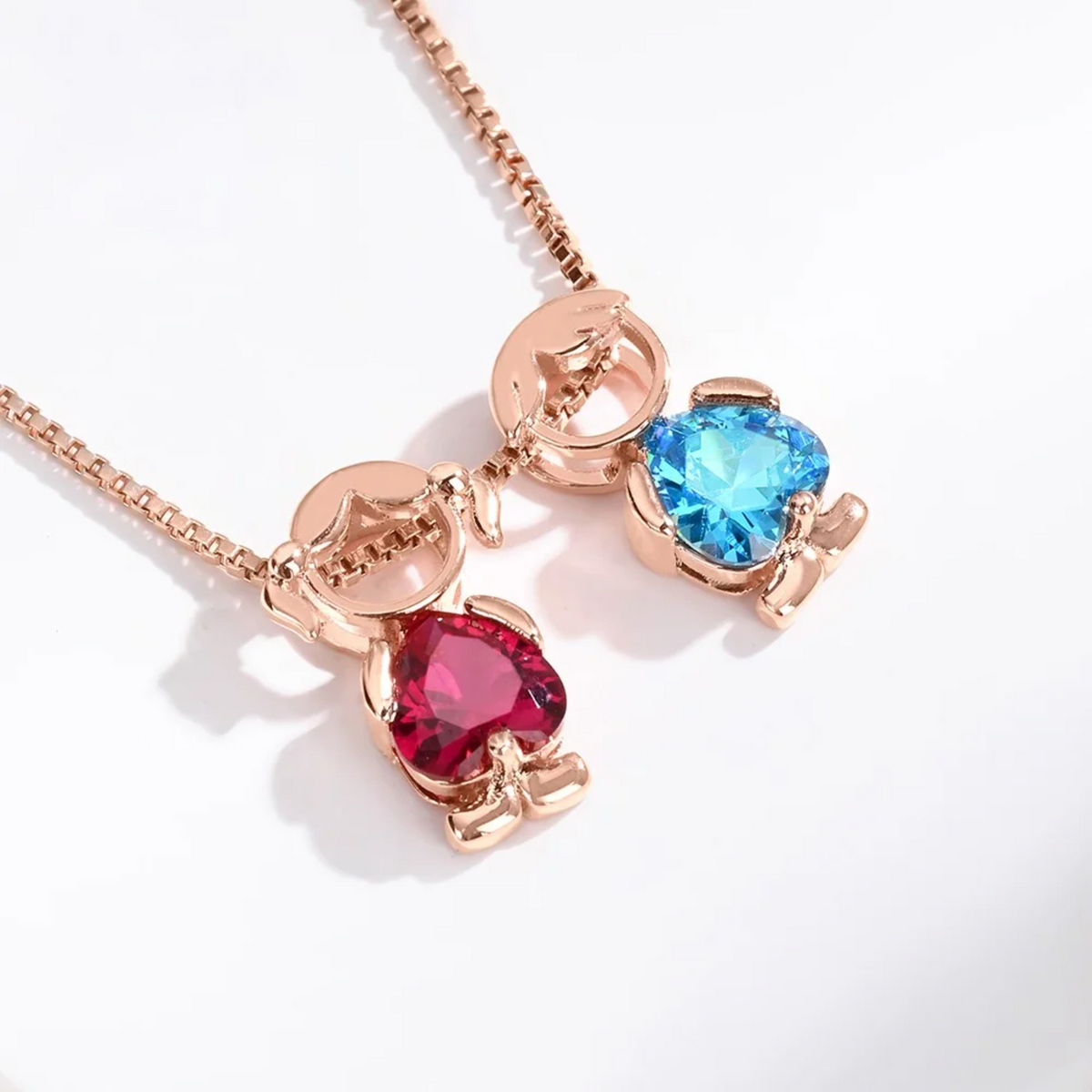 Megan - Birthstone Mom Necklace with Kid Charms