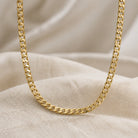 Sheila - Flat Link Curb Chain Necklace