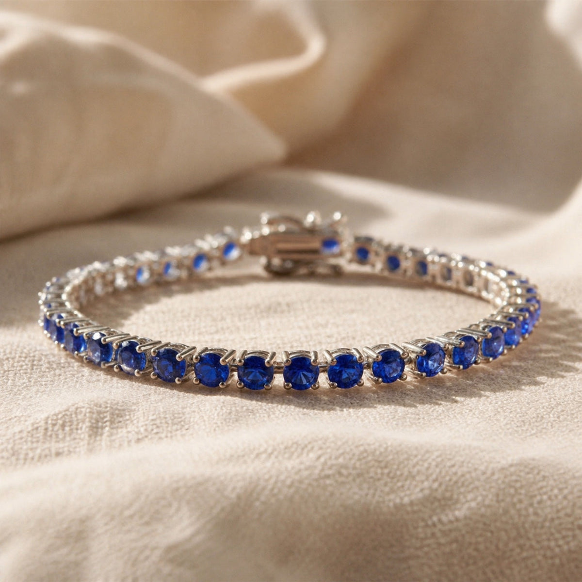 Belinda - Blue Stone Tennis Bracelet