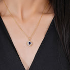 Evangeline - Blue Stone Starburst Pendant Necklace