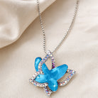 Monica - Blue Butterfly Pendant Necklace