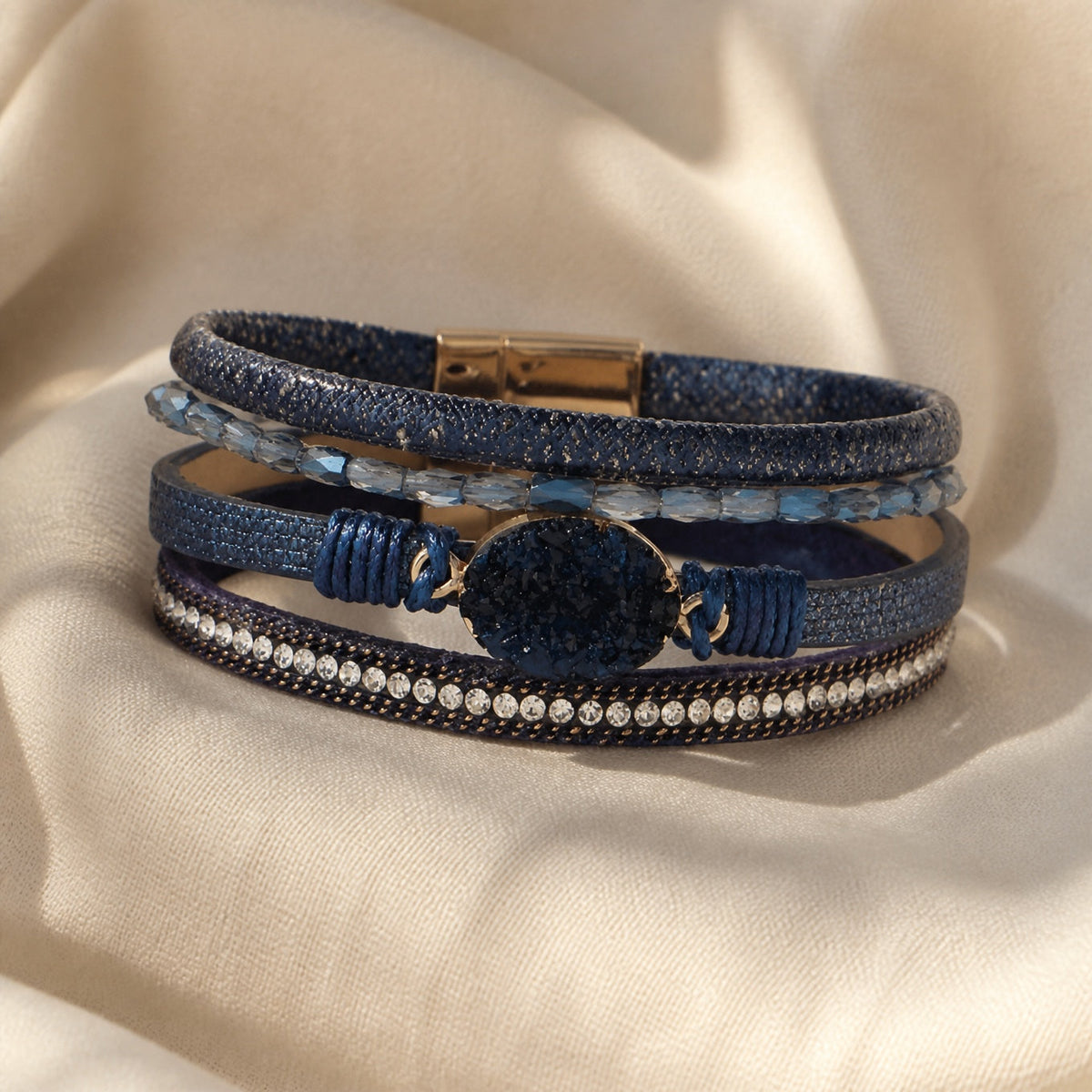 Stephanie - Triple Accent Braided Bracelet
