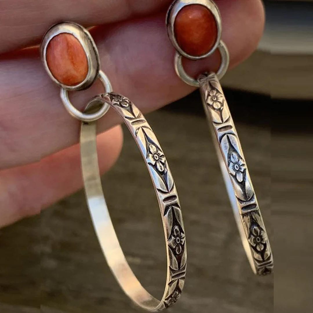 Lorna - Boho Stone Drop Earrings