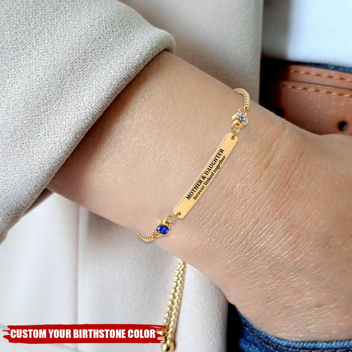 Sasha - Mother Daughter Birthstone Bracelet