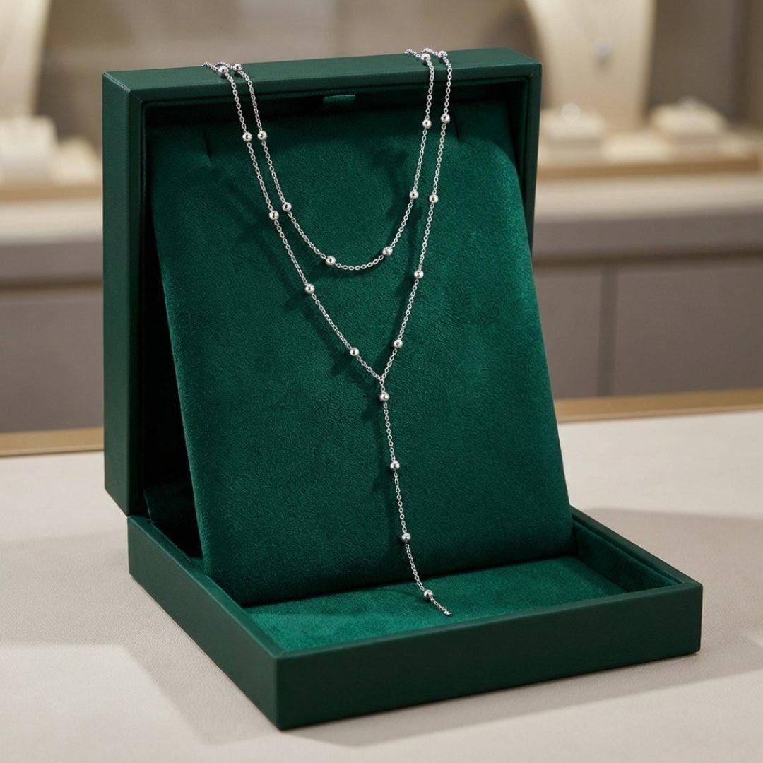 Eugenia - Layered Y Drop Necklace
