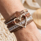 Marilyn - Layered Cord Heart Bracelet